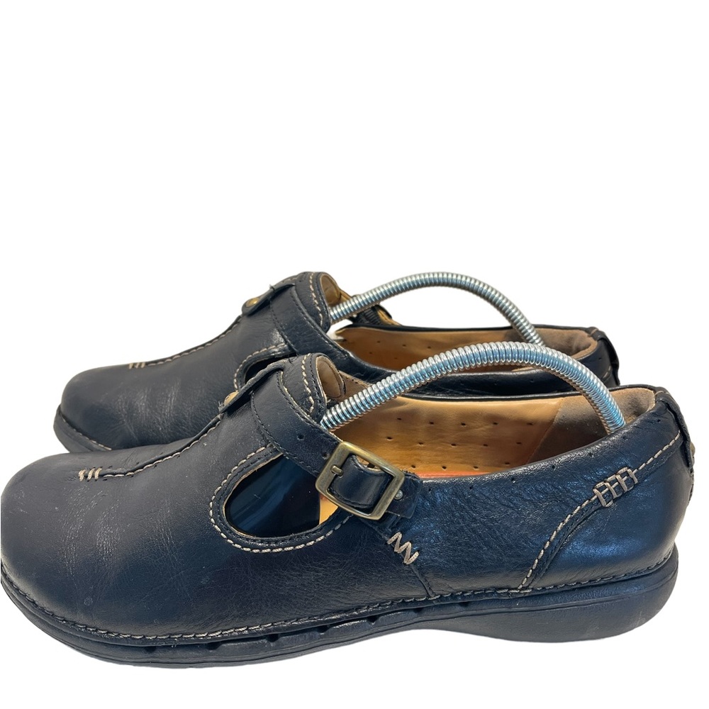 Clarks Women’s Unstructured Un Block Black Leathe… - image 3